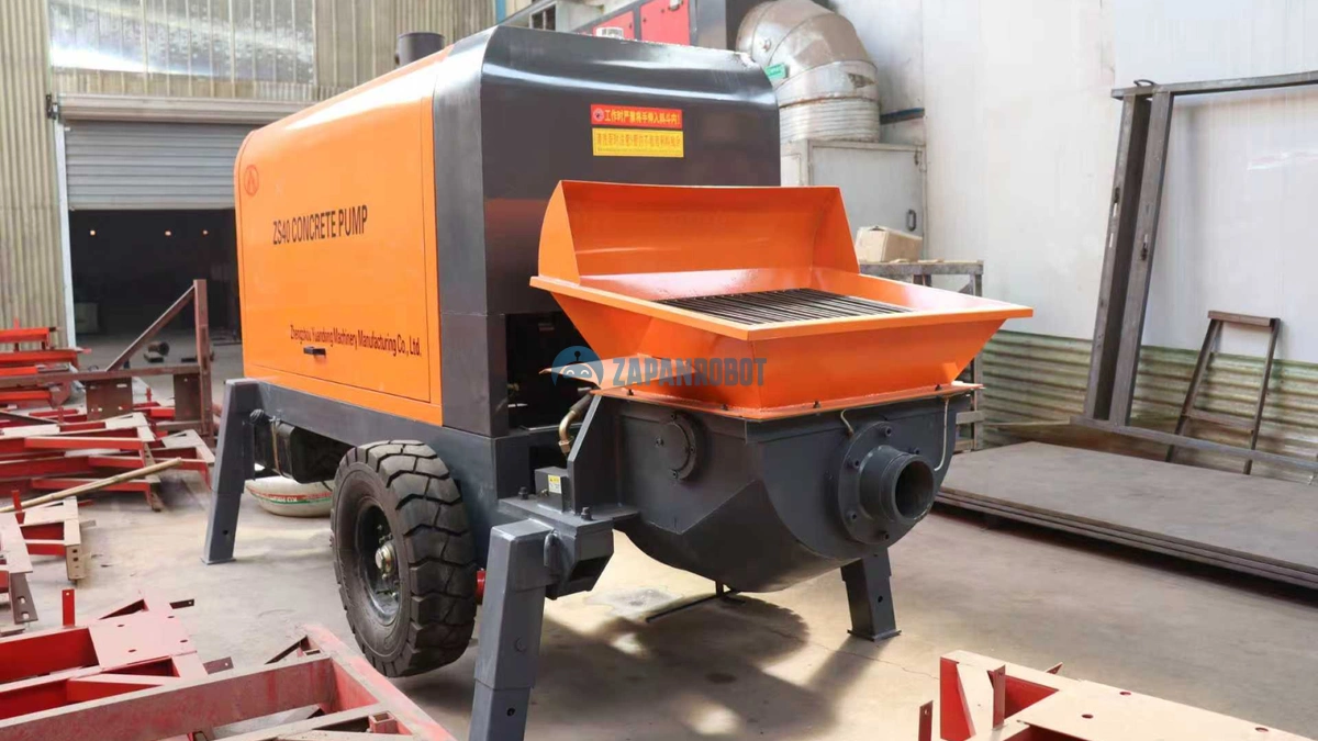 Мобильный бетононасос Zapan HBT30 (дизельный/электрический двигатель)